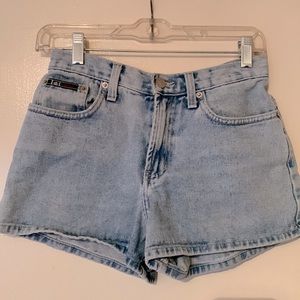 lei vintage high waisted jean shorts, size 24